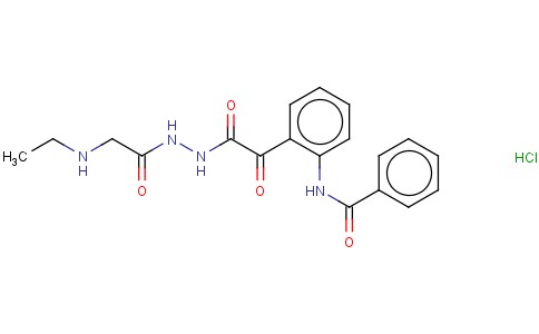 BENZENEACETIC ACID, 2-(BENZOYLAMINO)-ALPHA-OXO-, 2-((ETHYLAMINO)ACETYL)HYDRAZIDE, HCL